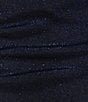 Color:Royal/Black - Image 4 - Satin Ruched Side Slit Bodycon Dress