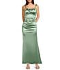 Honey and Rosie Scoop Neck Spaghetti Tie Strap Low-Back Gown - Image 6
