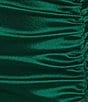 Color:Hunter - Image 4 - Shirred Side Slit Long Dress