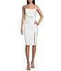 Honey and Rosie Sleeveless Fitted Dress, Color:White - Image 1