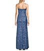 Color:Perry - Image 2 - Sleeveless Mesh Waist Sequin Gown