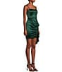 Color:Hunter - Image 3 - Sleeveless Slight A-Symmetrical Hemline And Ruffle Down Dress