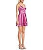 Color:Doll Pink - Image 3 - Sleeveless V-Neckline Surplus A-line Short Dress