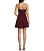 Honey and Rosie Solid Scuba Crepe Bow Front A-Line Dress - Image 2