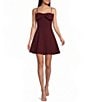 Honey and Rosie Solid Scuba Crepe Bow Front A-Line Dress - Image 1