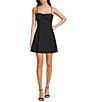 Honey and Rosie Solid Scuba Crepe Bow Front A-Line Dress - Image 5