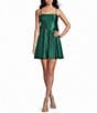 Honey and Rosie Spaghetti Strap A-Line Pleated Glitter Dress - Image 1