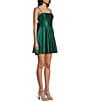 Honey and Rosie Spaghetti Strap A-Line Pleated Glitter Dress - Image 3