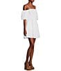 Color:White - Image 3 - Spaghetti Strap A-Line Skirt Dress