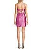 Color:Doll Pink - Image 2 - Spaghetti Strap Deep V-Neck Fitted Bodice Dress