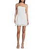 Honey and Rosie Spaghetti Strap Lace Dress, Color:White - Image 1