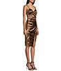 Honey and Rosie Spaghetti Strap Surplus Animal Printed Dress, Color:Brown/Multi - Image 3