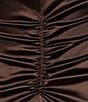 Color:Chocolate Brown - Image 4 - Spaghetti Straps Pleated Ruffle Detail Midi Dress