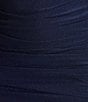 Honey and Rosie Square Neck Adjustable Strap Shirred Gown, Color:Navy - Image 4