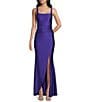 Honey and Rosie Square Neck Corset Inspired Envelope Front Pleated Dress, Color:Amethyst - Image 1