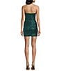 Honey and Rosie Strapless Sequin Shaped Corset Dress, Color:Emerald - Image 2