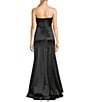 Honey and Rosie Strapless Twist Front Illusion Corseted Side Slit Dress, Color:Black - Image 2