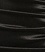 Color:Black - Image 4 - Sweetheart Drape Neck Illusion Mesh Corset Front Slit Long Dress