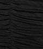 Honey and Rosie Tank Strap V-Neckline Fitted Midi Shirred Dress, Color:Black - Image 4