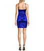 Color:Cobalt - Image 2 - V-Neck Faux Wrap Mini Dress