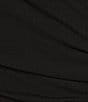 Color:Black/Rose Gold - Image 4 - V-Neck Fringe Trim Wrap Dress