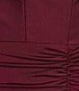Color:Wine - Image 4 - V-Neck Shirred Long Dress