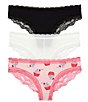 Color:Black/White/Flirt Cupcakes - Image 1 - Aiden Bikini Panty 3-Pack
