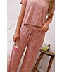 HONEYDEW All American Rose Bloom Floral Print Tee & Pant Pajama Set, Color:Rose Bloom Floral - Image 8