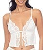 Color:White - Image 1 - Charli Jersey Eyelet Lace Cut & Sewn Open Tie-Front Cami