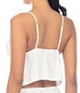 Color:White - Image 2 - Charli Jersey Eyelet Lace Cut & Sewn Open Tie-Front Cami