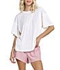 HONEYDEW Hangout Pointelle Solid Sleep Top, Color:Ivory - Image 1