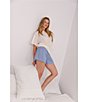 HONEYDEW Hangout Pointelle Solid Sleep Top, Color:Ivory - Image 13