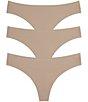 Color:Nude/Nude/Nude - Image 1 - Skinz Thong Panty, 3-Pack