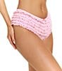 HONEYDEW Rumba Mesh Tiered Ruffled Heart Print Cheeky Hipster Panty, Color:Marzipan Hearts - Image 2