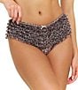 HONEYDEW Honeydew Rumba Mesh Tiered Ruffled Leopard Print Cheeky Hipster Panty, Color:Caramel Leopard - Image 1