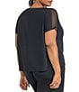 Honeylove Blisswear Short Sleeve Coordinating Top, Color:Midnight - Image 4