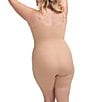 Color:Sand - Image 2 - Plus Size Mid-Thigh Bodysuit