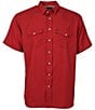 Hooey Short Sleeve SOL Solid Red Traditional Western Pearl Snap Shirt - Image 1