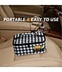 Color:Houndstooth - Image 4 - Portable Mini Oven and Food Warmer Houndstooth Print Lunch Bag 12V