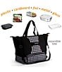 Color:Houndstooth - Image 3 - Portable Oven and Food Warmer Casserole Carrier Houndstooth Print Expandable Tote Bag