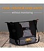 Color:Houndstooth - Image 6 - Portable Oven and Food Warmer Casserole Carrier Houndstooth Print Expandable Tote Bag