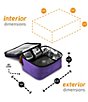 Color:Purple - Image 3 - Portable Oven and Food Warmer Expandable Lunch Tote Bag 12V Car Plug