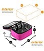 Color:Pink - Image 3 - Portable Oven and Food Warmer Expandable Lunch Tote Bag 12V Car Plug