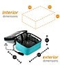 Color:Teal - Image 3 - Portable Oven and Food Warmer Expandable Lunch Tote Bag 12V Car Plug