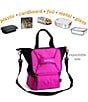 Color:Pink - Image 4 - Portable Oven and Food Warmer Expandable Lunch Tote Bag