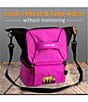 Color:Pink - Image 5 - Portable Oven and Food Warmer Expandable Lunch Tote Bag