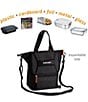 Color:Black - Image 3 - Portable Oven and Food Warmer Expandable Lunch Tote Bag