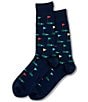 Color:Navy - Image 1 - Novelty Golf Crew Socks