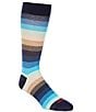 Color:Navy - Image 1 - Ombre Stripe Crew Socks