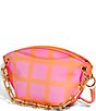 Color:Citrus Check - Image 4 - How We Encourage Checkered Vegan Leather Crossbody Bag